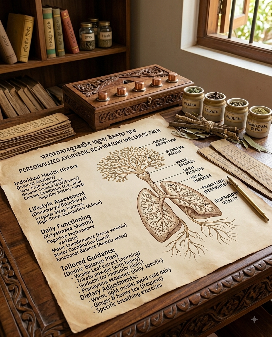 Doctor providing respiratory wellness consultation